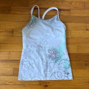 Lululemon leave and love athletic top built in bra 4 EUC